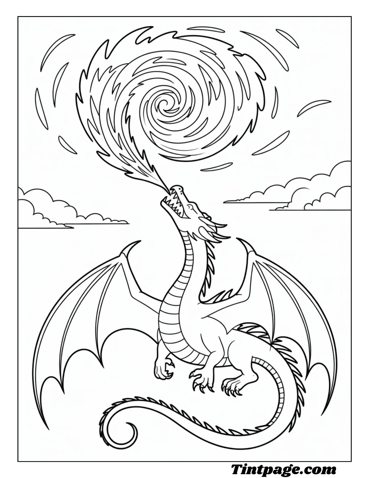 80 Dragon Coloring Page For All Ages ( Printable Pdf Free Dawenload)